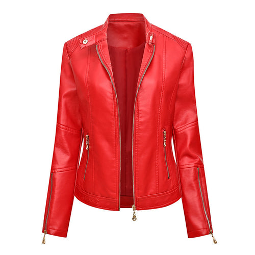 Damen Kunstlederjacke im Biker-Stil R&B