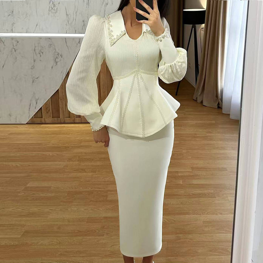 Damen Elegante Bluse im außergewöhnlichen Peplum-Stil mit romantischen Details R&B