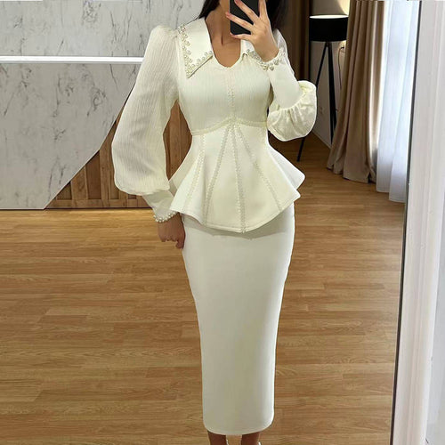 Damen Elegante Bluse im außergewöhnlichen Peplum-Stil mit romantischen Details R&B