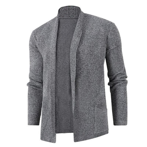 Damen Strickjacke mit modernem Schalkragen und seitlichen Taschen R&B