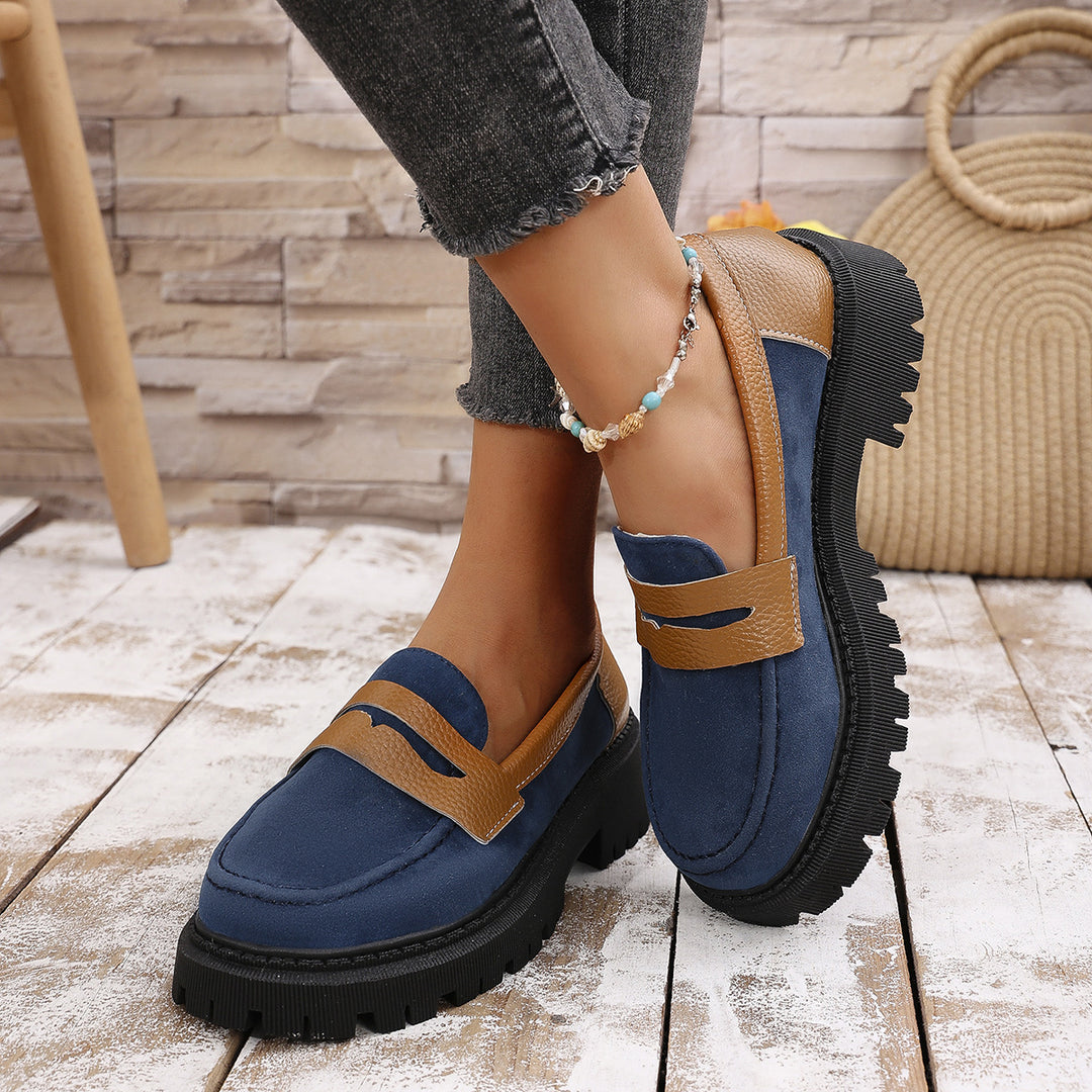 Damen Komfortable Mokassin-Schuhe mit stabiler Gummisohle R&B
