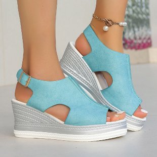 Damen Wedge-Pantoletten mit floralem Design und komfortablem Fußbett R&B 1782111804