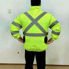 Unisex nan hoch atmungsaktive Warnschutzjacke mit integrierten Lüftern und reflektierenden Kreuzstreifen R&B
