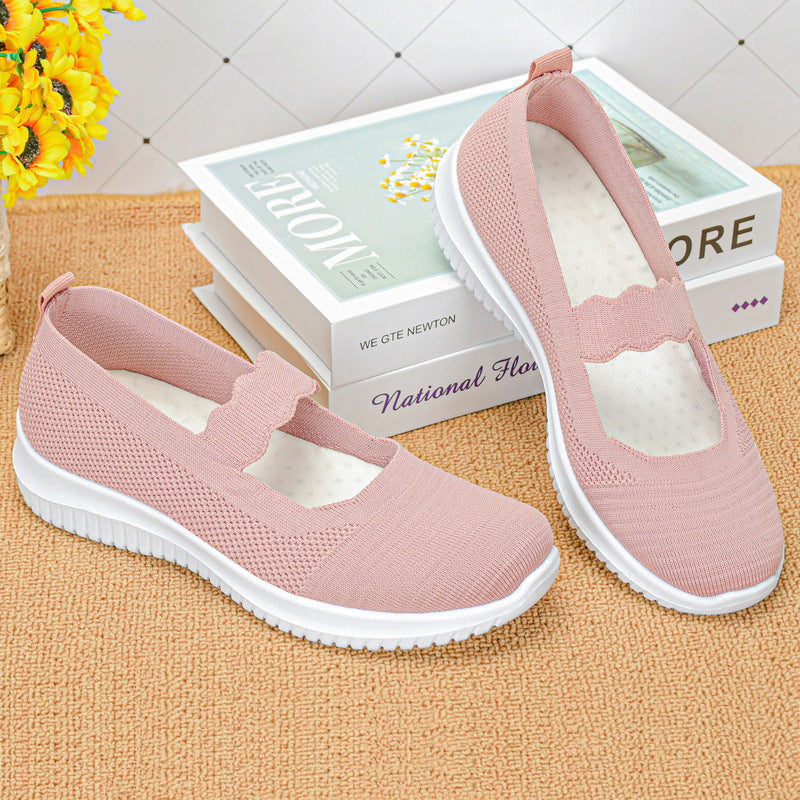 Damen Sportliche Slipper mit elastischem Bändchen R&B