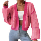 Damen Strickjacke mit lässigem Schnitt und voluminösen Ärmeln R&B