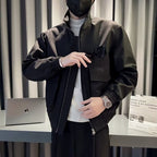 Herren modische Übergangsjacke mit praktischen Taschen und elastischen Bündchen