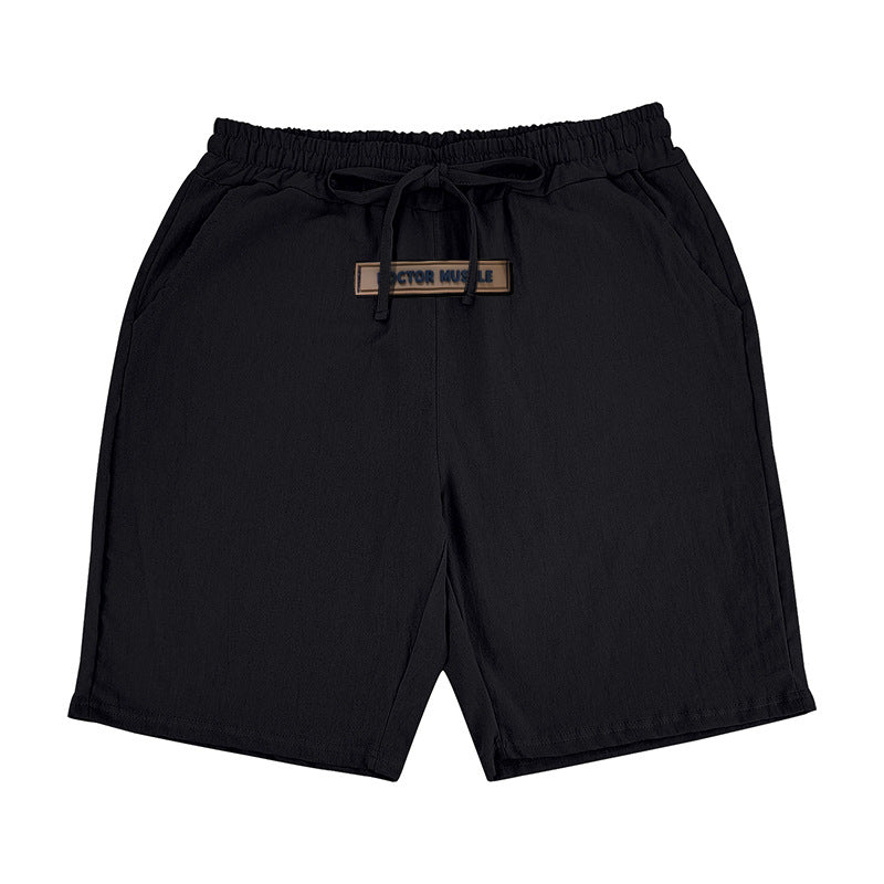Herren lässige Strandshorts mit elastischem Bund und verstellbarem Kordelzug R&B