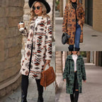 Damen modische Teddyjacke mit einzigartigem geometrischem Muster R&B
