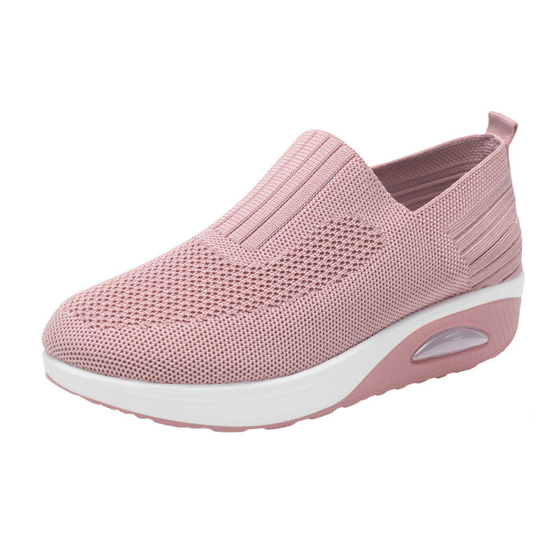 Damen leichtgewichtige Slip-On Sneakers mit atmungsaktiver Mesh-Oberfläche R&B