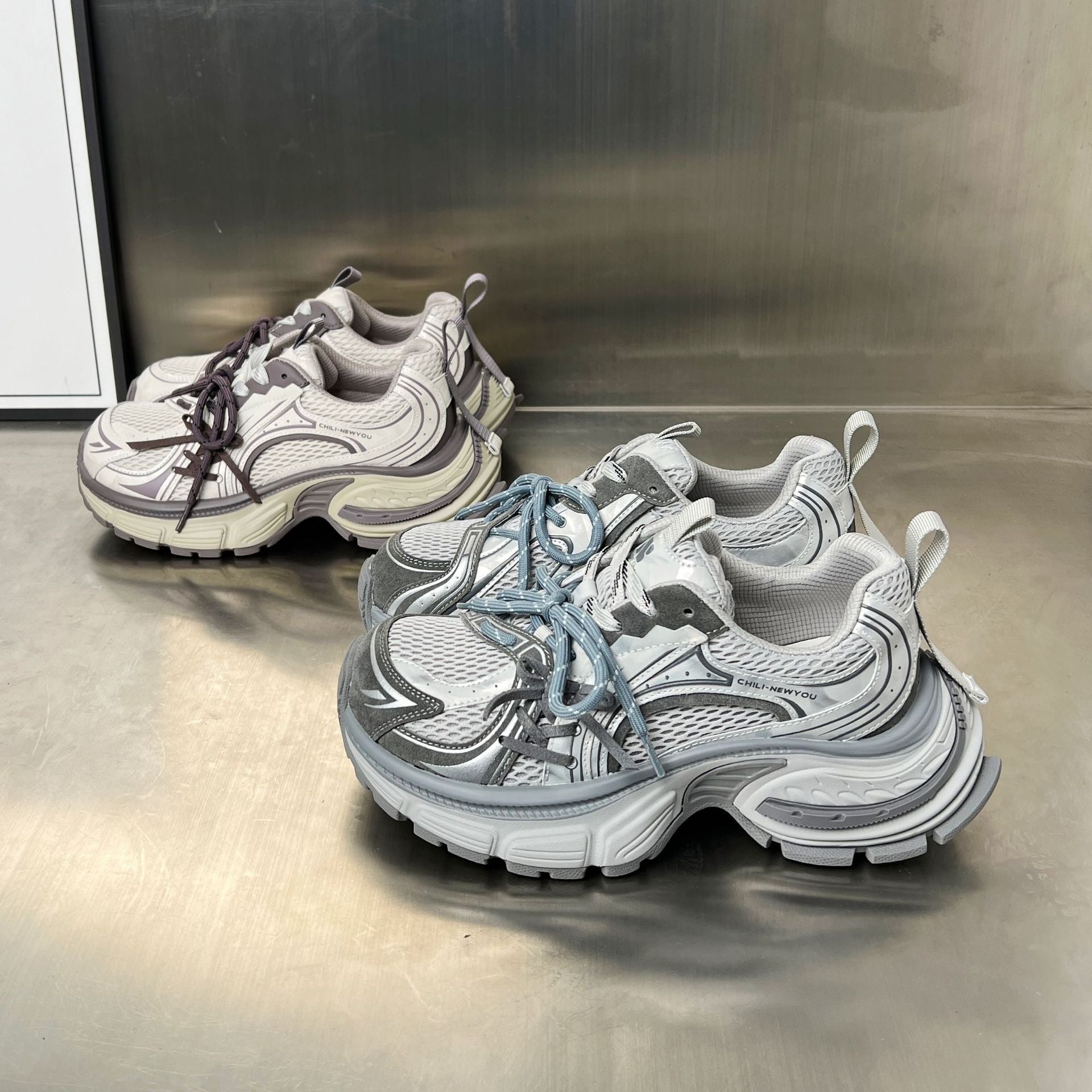 Damen Lauf- und Fitness-Sneakers mit atmungsaktivem Mesh und dämpfendem Fußbett R&B