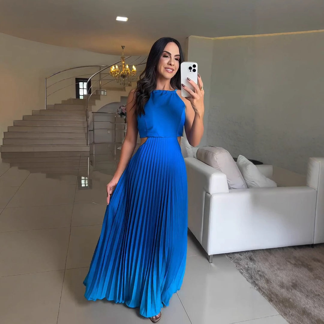 Damen Plissiertes Kleid mit Farbverlauf R&B