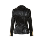 R&B | Croc-Stil Faux-Leder Mantel