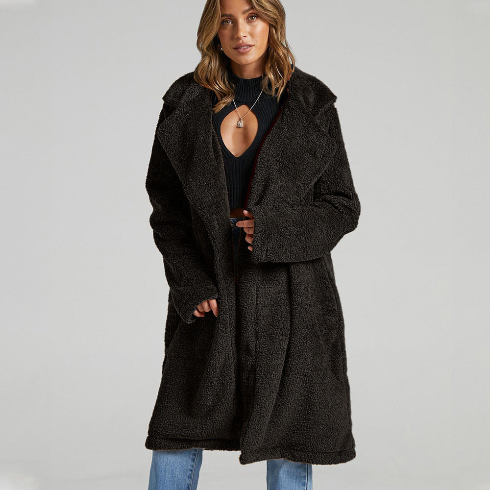 Damen Lange Fleecejacke R&B