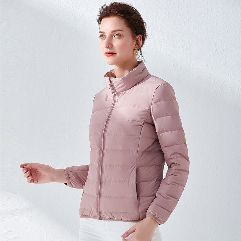 Damen Isolierte Steppjacke mit hohem Kragen und elastischen Bündchen R&B