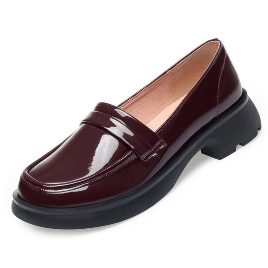 Damen Modische Slipper mit glänzender Oberfläche und blockiertem Absatz R&B