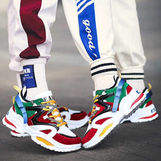 Damen sportliche Sneakers mit innovativem Design und farbenfrohen Akzenten R&B