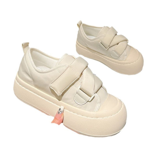 Damen Sneakers mit hohem Plateau und praktischem Klettverschluss R&B