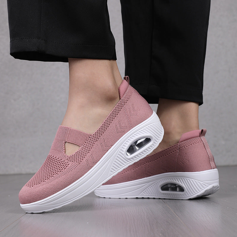Damen Slip-On Sneakers mit atmungsaktivem Obermaterial und dämpfender Sohle