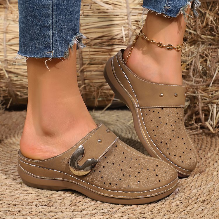 Damen Komfortable und stilvolle Clogs mit floralem Design R&B