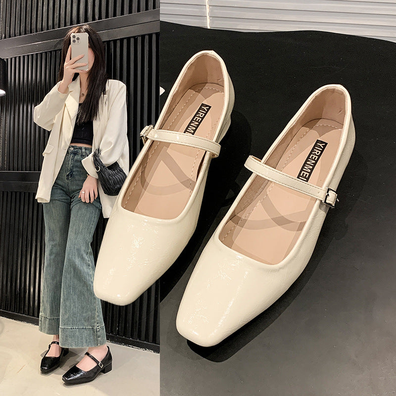 Damen Mary Jane Ballerinas mit elegantem Riemen R&B