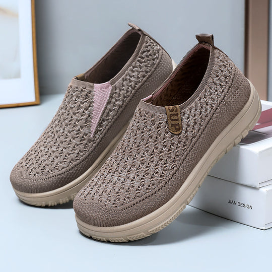 Damen Atmungsaktive Slip-On Freizeitschuhe mit elastischem Design R&B