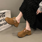 Damen Komfort Clogs mit modischem Riemen und ergonomischem Fußbett R&B