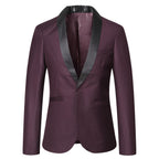 Herren eleganter Smoking-Blazer mit schickem Satinrevers