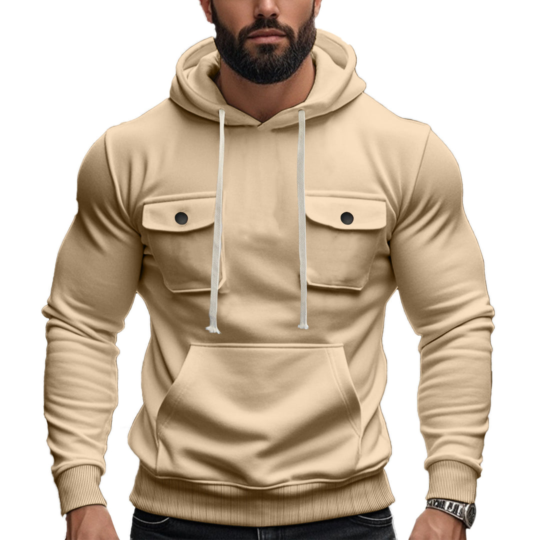 Herren Kapuzenpullover mit praktischen Pattentaschen und modernem Design R&B