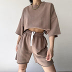 Damen Bequemes Loungewear-Set aus hochwertigem Sweatstoff mit lockerem Schnitt R&B