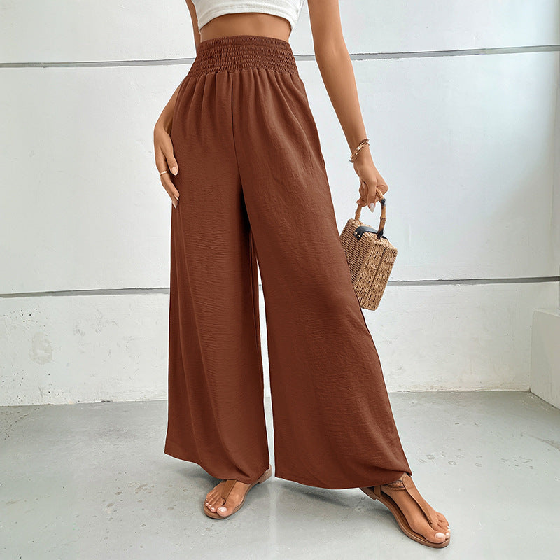 Damen Weit geschnittene Sommerhose mit elastischem Bund R&B