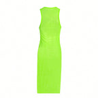 Damen Maxikleid mit seitlichem Raffungselement und trendigem Schnitt R&B