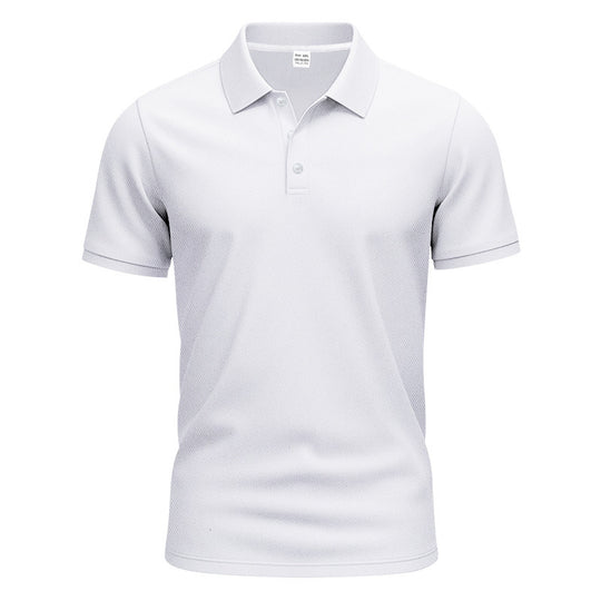 Herren nan Polokragen-Shirt mit schlanker Passform, atmungsaktiver Meshstruktur und flacher Zwei-Knopfleiste R&B