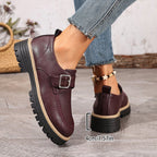 Damen bequeme Clogs mit dekorativem Riemen und rutschfester Sohle R&B