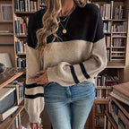 Damen hochwertiger, gestrickter Pullover R&B
