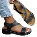 Damen Komfortable Sandalen mit verstellbaren Riemen und ergonomischem Fußbett R&B