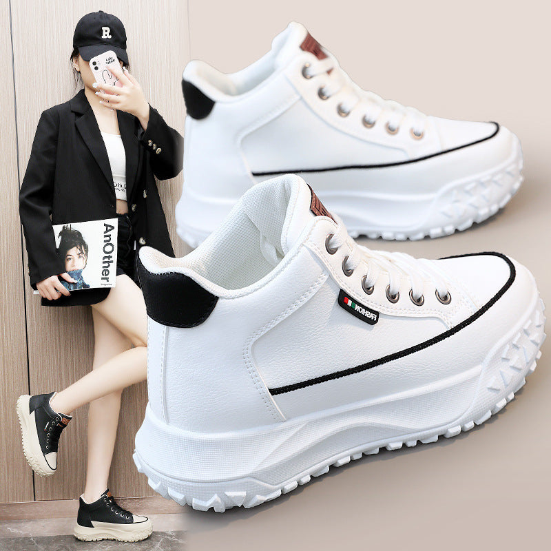 Damen Sportliche High-Top Sneakers mit rutschfester Gummisohle und hohem Tragekomfort R&B