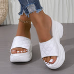 Damen Komfortable Wedge-Pantoletten mit modischem Riemendesign R&B