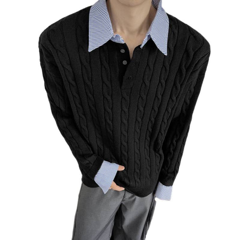 Damen Strickpullover mit hochwertigem Kabelmuster und Kragen R&B