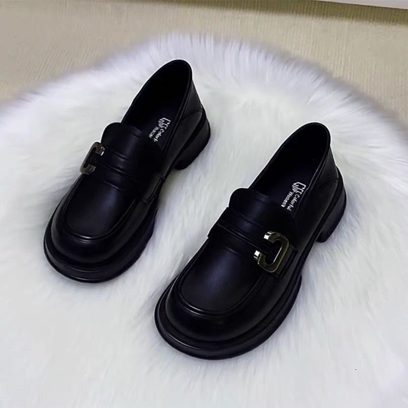 Damen Stilvolle Loafers mit modischem Schnallenverschluss