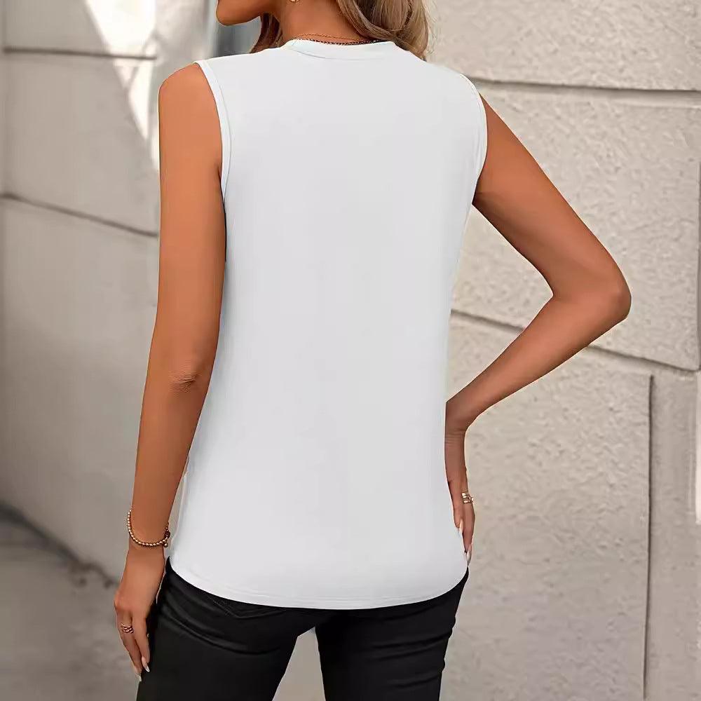 Damen ärmelloses Oberteil mit strukturiertem Design Heidi-Mode