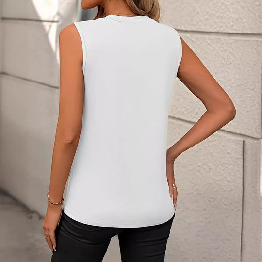 Damen ärmelloses Oberteil mit strukturiertem Design Heidi-Mode