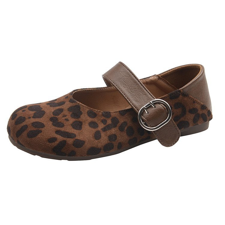 Damen bequeme Mary Jane Ballerinas mit dekorativem Riemen