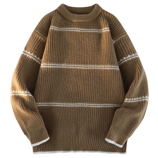 Damen Kuscheliger Strickpullover mit streifendem Design R&B