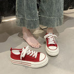 Damen Sportliche Sneakers mit robuster Sohle und atmungsaktivem Canvas von