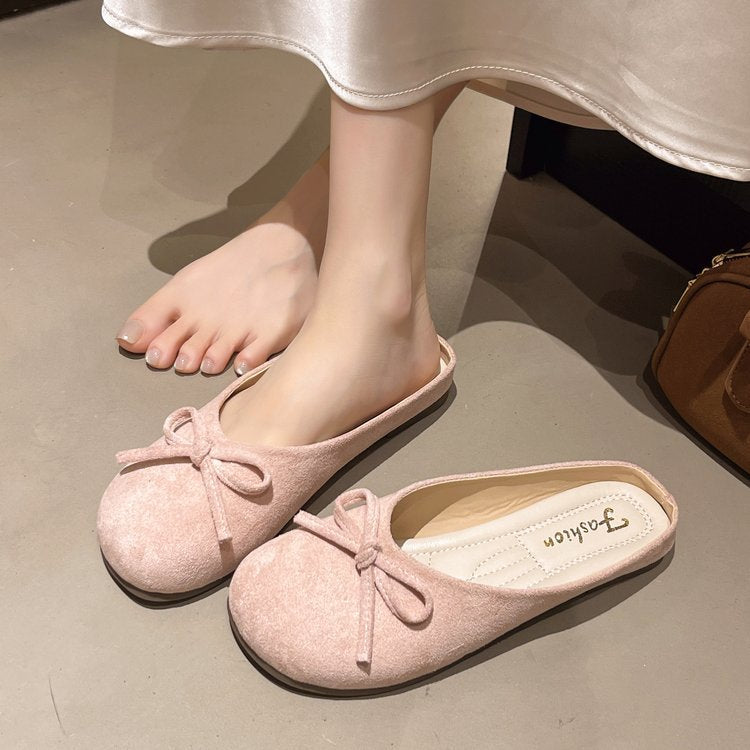 Damen elegante Slipper mit dekorativer Schleifenverzierung R&B