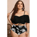 R&B | Großer geteilter Bikini mit Kordelzug und Rüschen