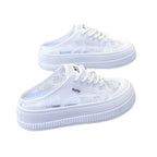 Damen Modische Plateau-Sneaker mit reflektierenden Details