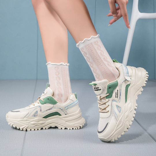 Damen Sportliche Sneakers mit dickem Profil und atmungsaktivem Obermaterial R&B