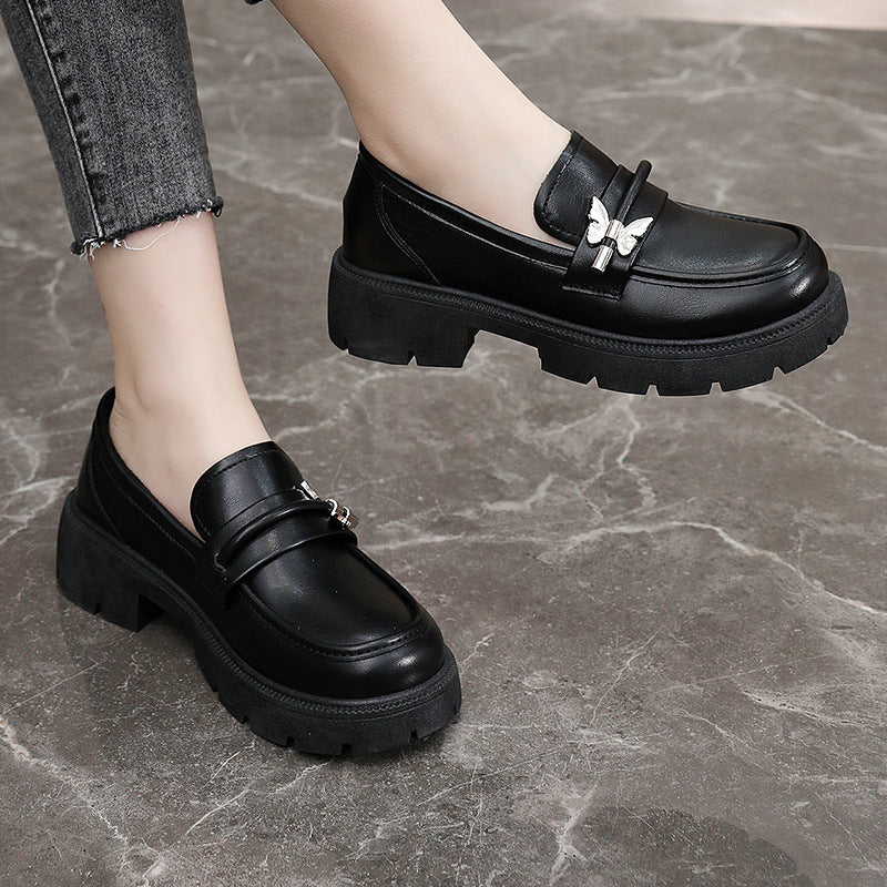 Damen modische Chunky Loafers mit robustem Profil und eleganten Applikationen R&B