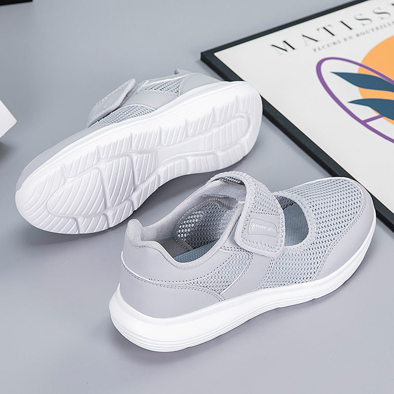 Damen Sportliche Gesundheits-Sneaker mit atmungsaktivem Obermaterial und verstellbarem Klettverschluss R&B